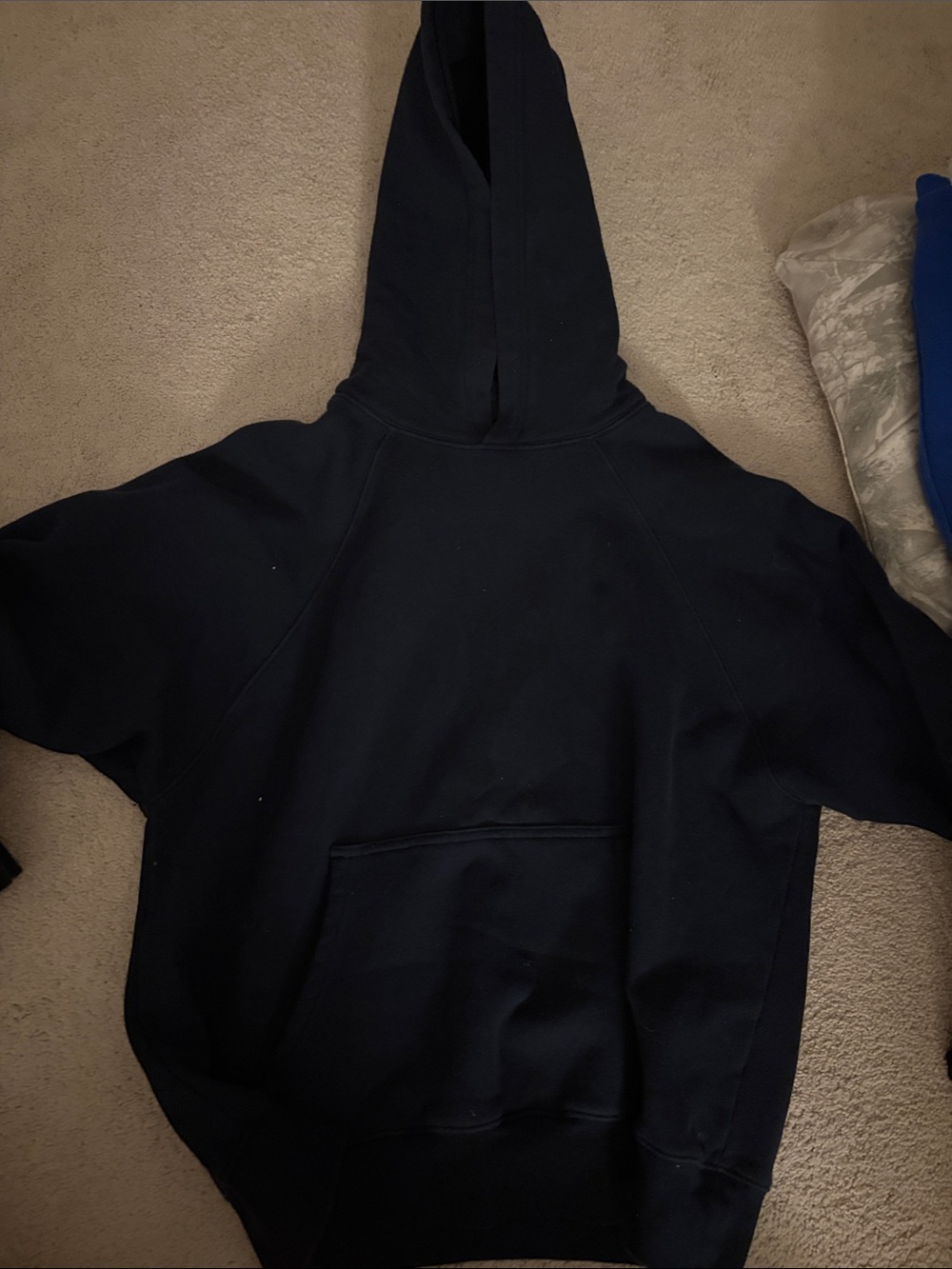 Aritzia Mega Fit Navy Oversized Hoodie Sweatshirt